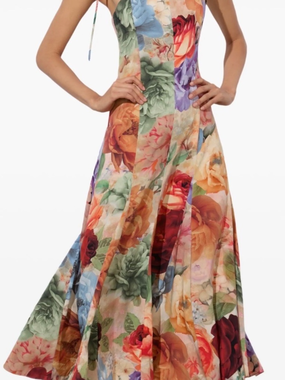 Alice + Olivia Jeanette Storm Floral Midi Dress - Picture 6 of 12